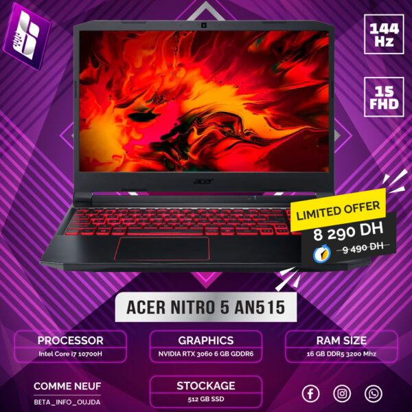 ACER Nitro 5 AN515  i7-10750H / RTX 3060
