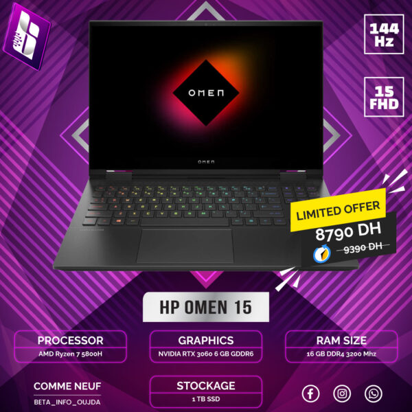 HP Omen 15 Ryzen 7 5800H / RTX 3060