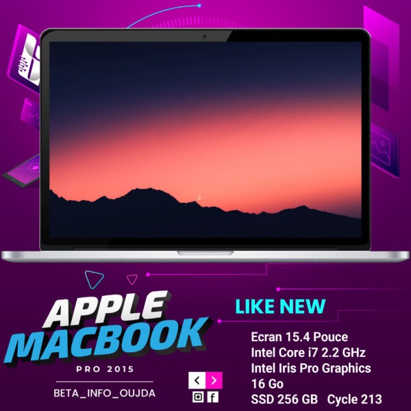 Apple MacBook Pro 2015 I7 2.2 GHz