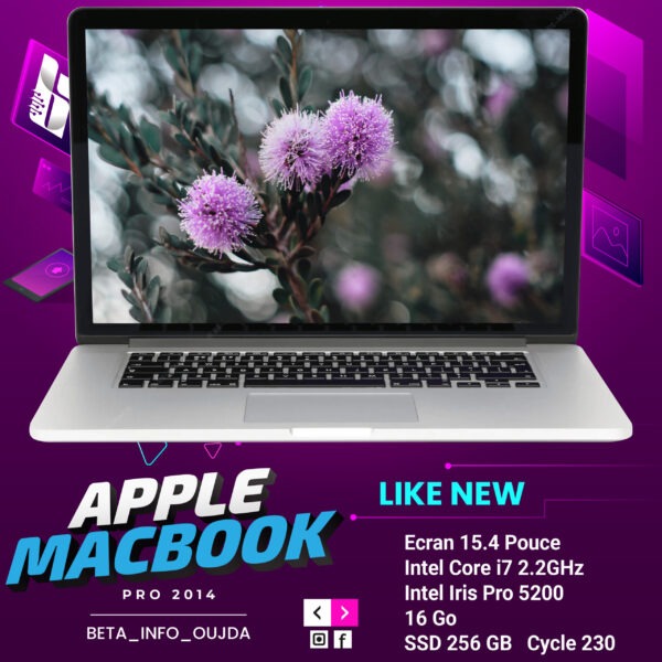 MacBook Pro Retina 15 2014 I7 2.2GHz 256 SSD