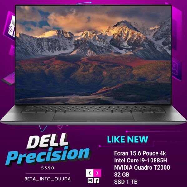 Dell Precision 5550 Laptop 15.6 Core i9 10885h