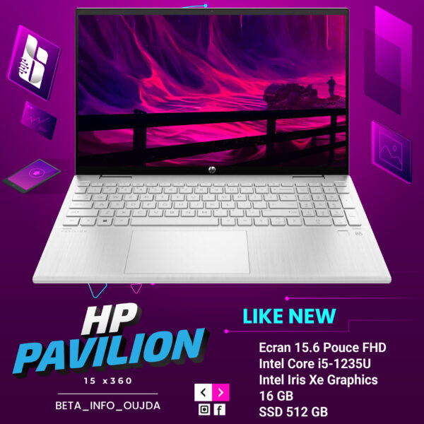 HP Pavilion X360 I5 Intel i5-1235U
