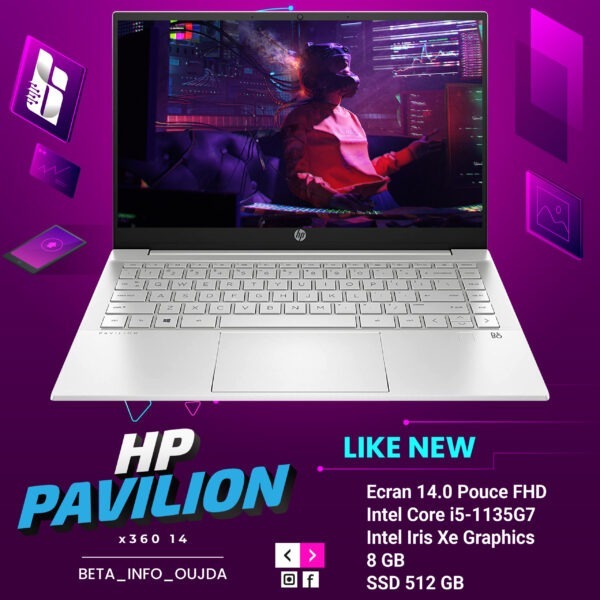 HP Pavilion x360 14 I5 1135G7