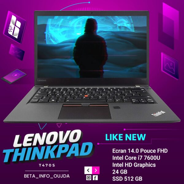 LENOVO THINKPAD T470s Core i7 7600U