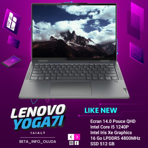 Lenovo Yoga 7 14IAL7 Intel Core I5 1240P