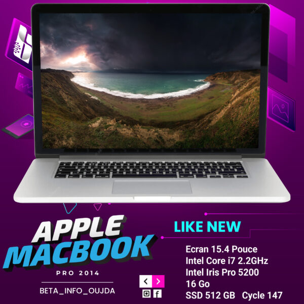 MacBook Pro Retina 15 2014 I7 2.2GHz 512 SSD
