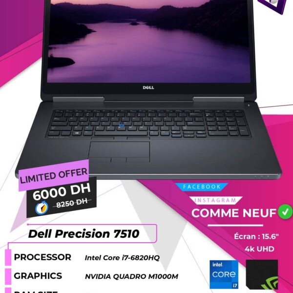 Dell Precision 7510 Intel Core i7 6820HQ 4K UHD