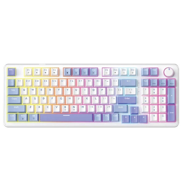 ZIFRIEND AG98 mechanical keyboard Blue/White/Purple (Red Switch)